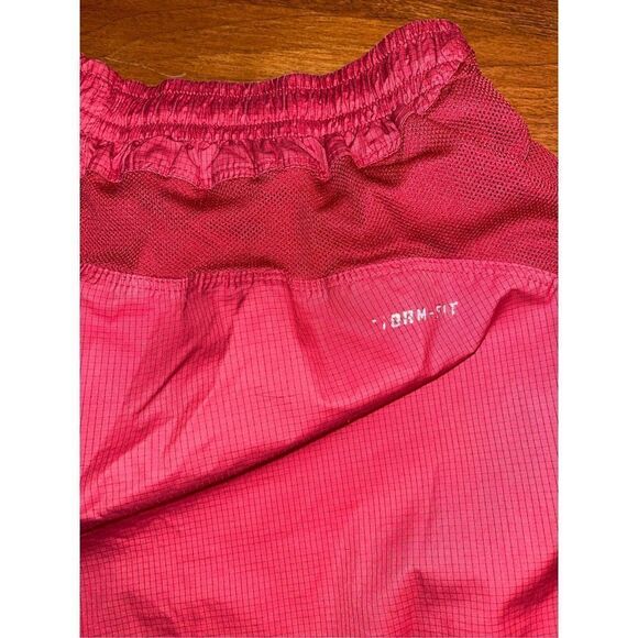 Nike Pants Mens Red Large Storm-Fit Wind Rain Pants Elastic Waist Zip Pocket Ank - Picture 7 of 10